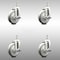 Service Caster 5 Inch 316SS Gray Polyurethane Swivel 1/2 Inch Threaded Stem Caster Set Brake SCC SCC-SS316TS20S514-PPUB-TLB-121315-4 - alternate 1